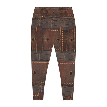 RUGGED LEATHER BUCKLE Print Plus Size Leggings-2XL-6XL