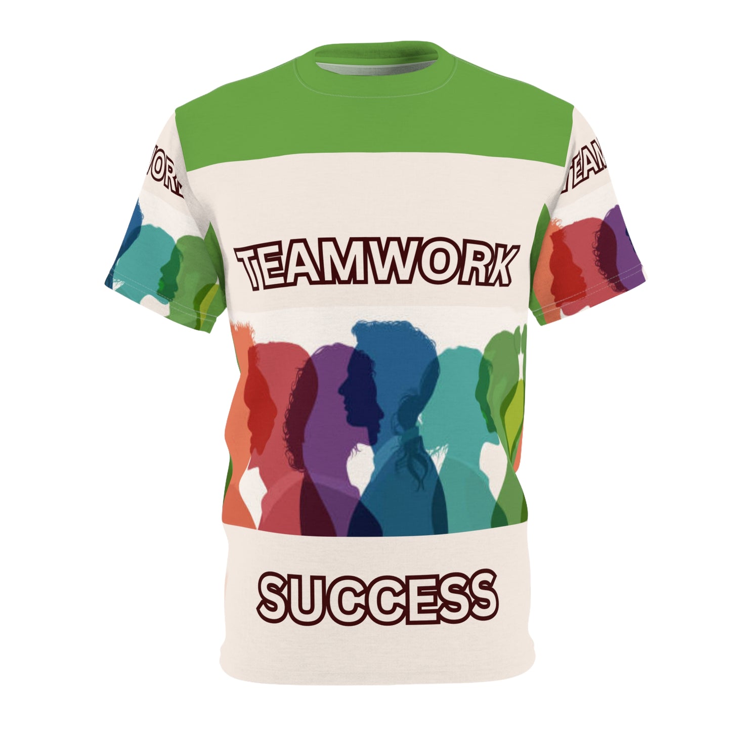 TEAMWORK SUCCESS Unisex Tee on green (for groups or events)