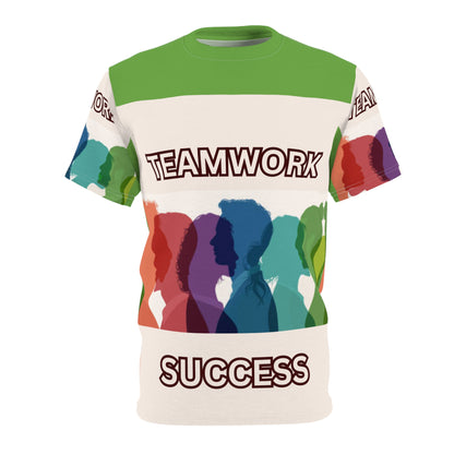 TEAMWORK SUCCESS Unisex Tee on green (for groups or events)
