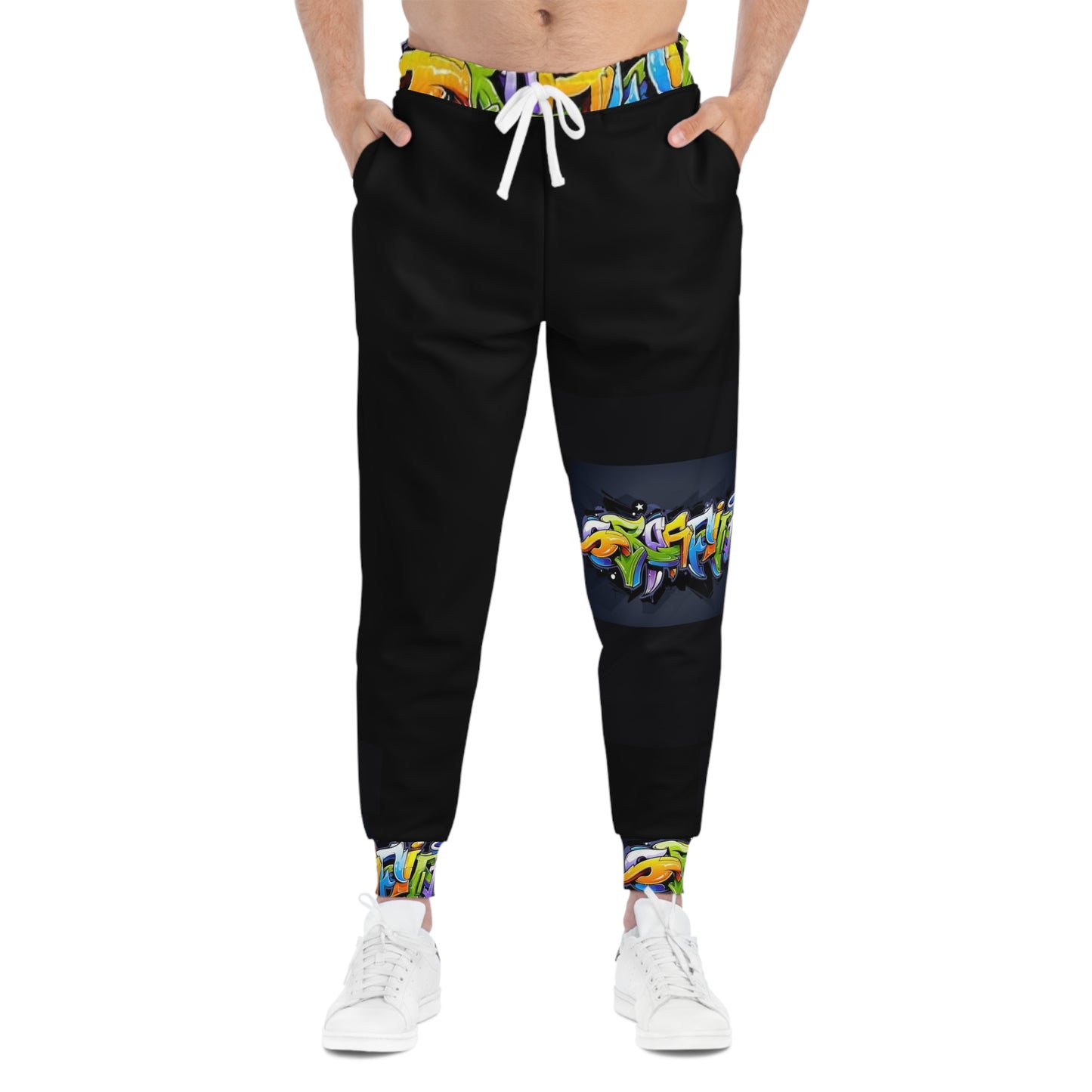 COLORFUL GRAFFITI Athletic Joggers-SMALL-3XL