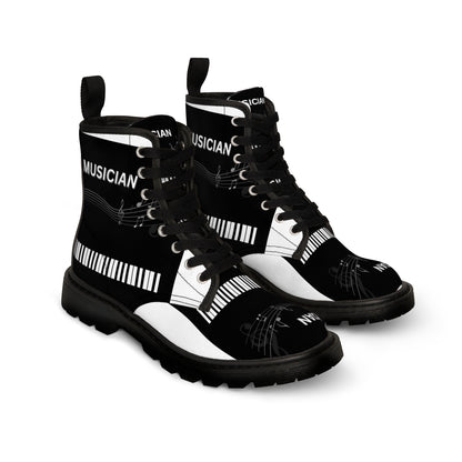 MUSICIAN'S PIANO 2-Tone Women's Canvas Boots