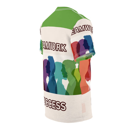 TEAMWORK SUCCESS Unisex Tee on green (for groups or events)
