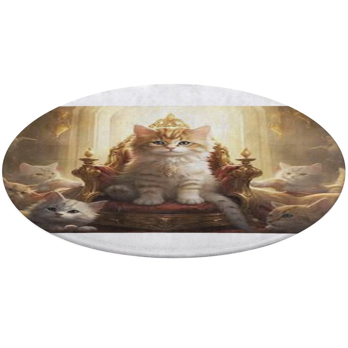 Round Coral Velvet Warm Floor Mat