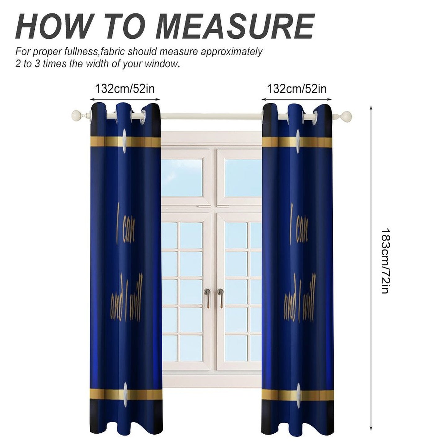 Grommet Curtain-52"x72"/ 132x183cm