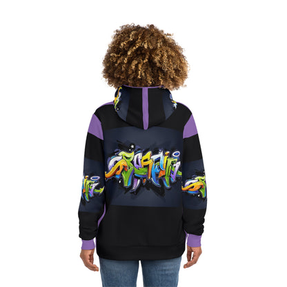 COLORFUL GRAFFITI UNISEX black/purple Fashion Hoodie