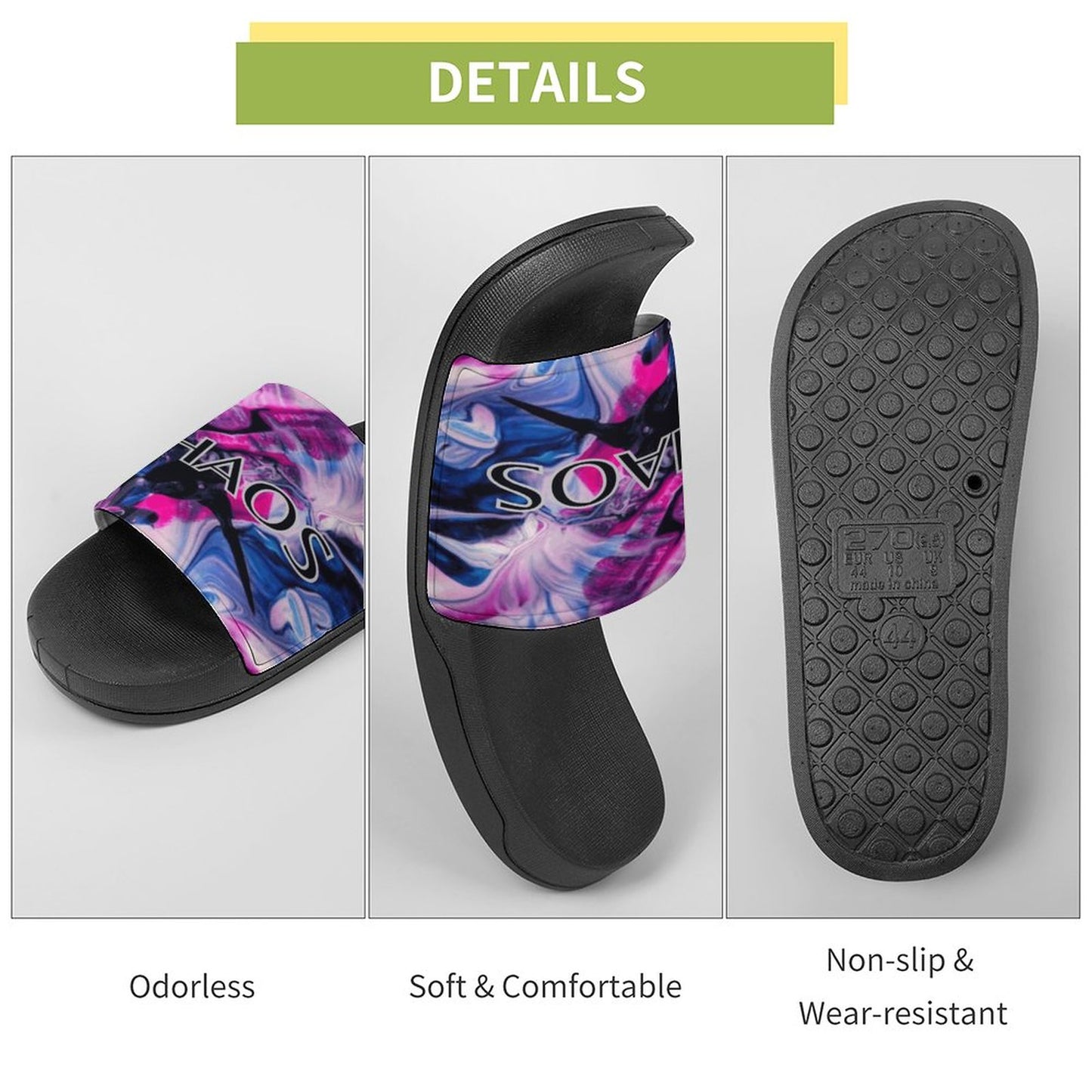 CHAOS Unisex PVC Slippers or Slides