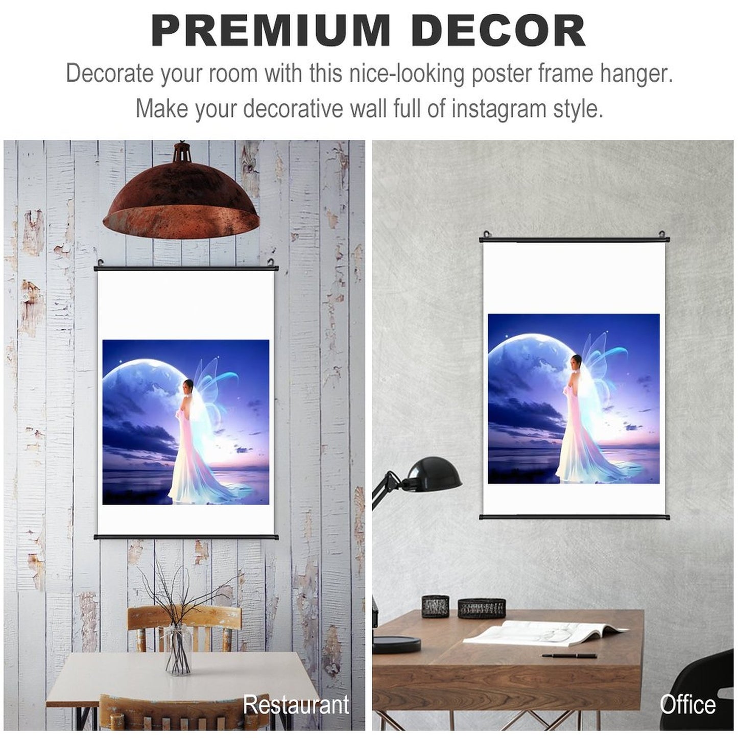 Canvas Hanging Poster with Scrolls-16"x24"/ 40x60cm