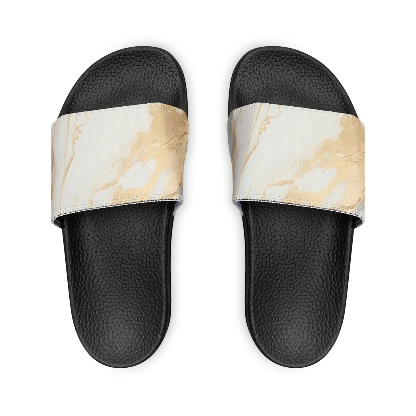 GOLD FOIL Women's Slide Sandals (black or white soles)