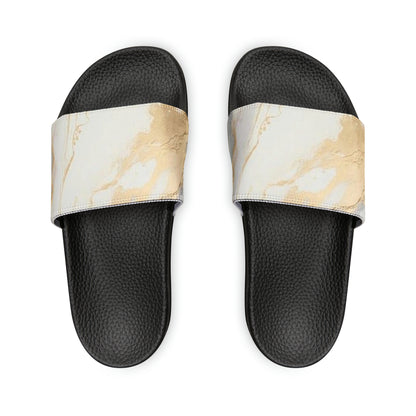 GOLD FOIL Women's Slide Sandals (black or white soles)