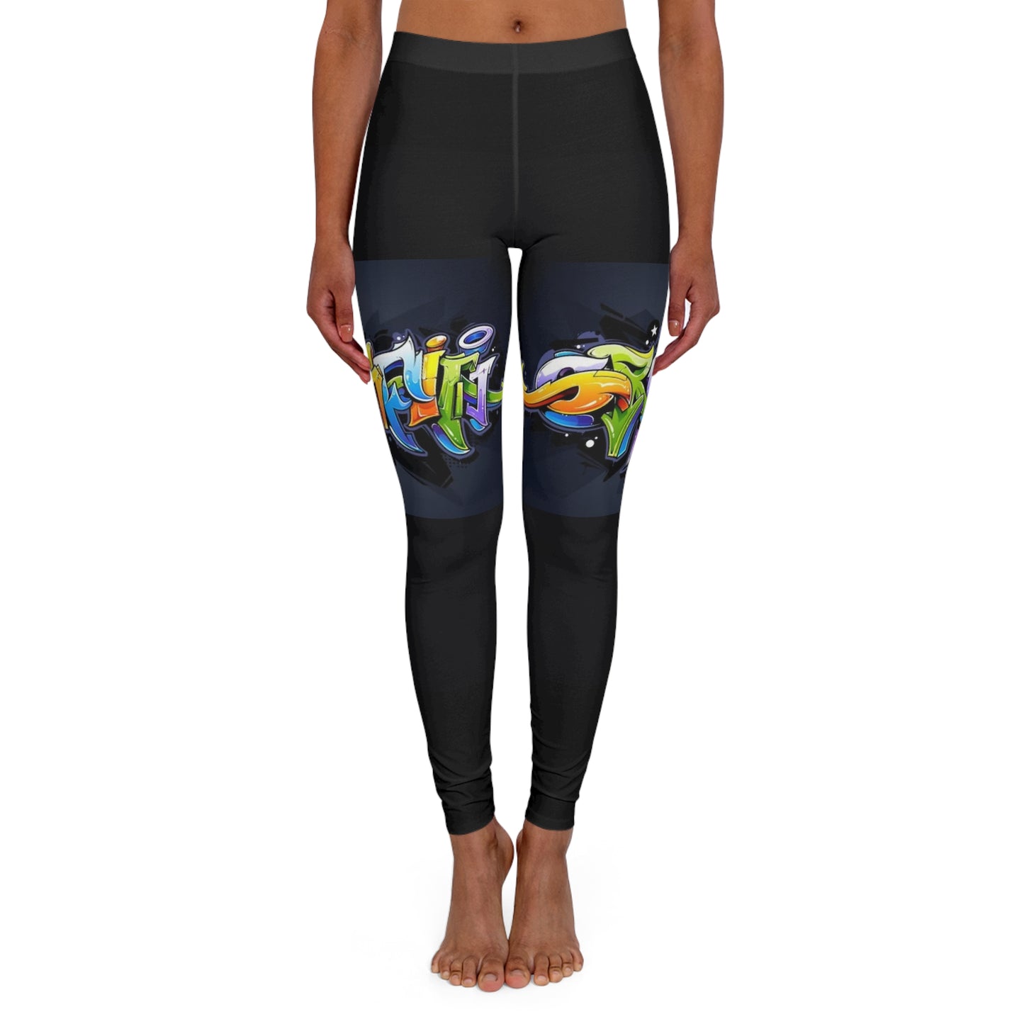 COLORFUL GRAFFITI Women's SPANDEX Leggings-*XS-2XL