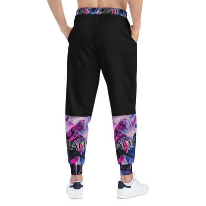 CHAOS on Black Unisex Athletic Joggers-SMALL-3XL
