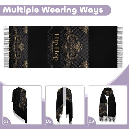 Cashmere-like Tassel Scarf (All-Over Printing)