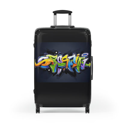 COLORFUL GRAFFITI Suitcase-SMALL, MEDIUM, LARGE (with lock/4 double swivel wheels/inner pockets)