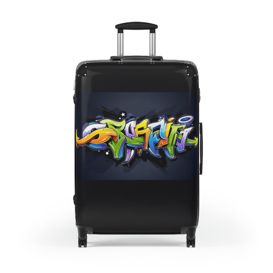 COLORFUL GRAFFITI Suitcase-SMALL, MEDIUM, LARGE (with lock/4 double swivel wheels/inner pockets)