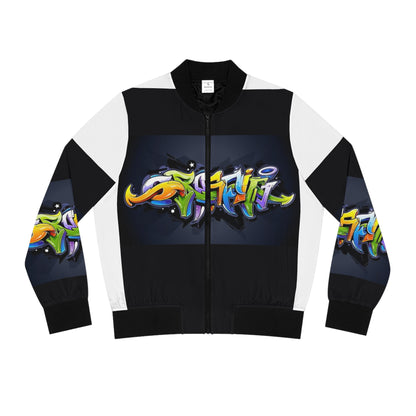 COLORFUL GRAFFITI Women's Bomber Jacket-SMALL-2XL
