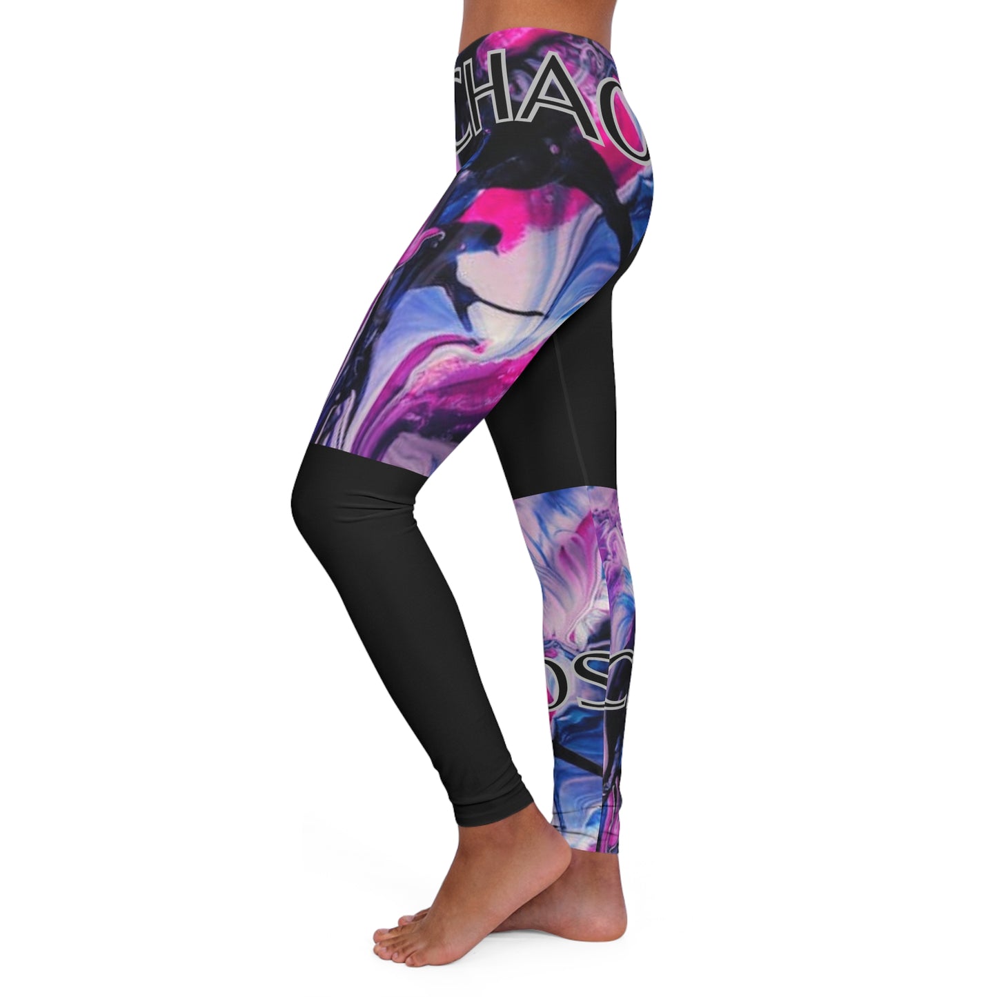 CHAOS SQUARES Women's Casual Spandex Leggings (black)-*XS-2XL
