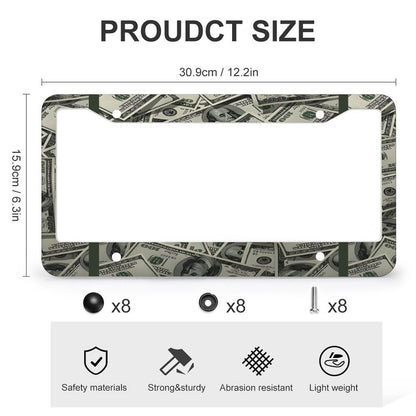 License Plate Frames with 4 Round Holes (1 Pair)