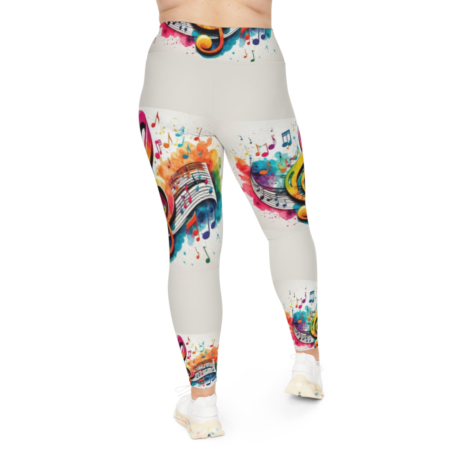 MUSIC GRAFFITI PLUS SIZE Leggings-2XL-6XL