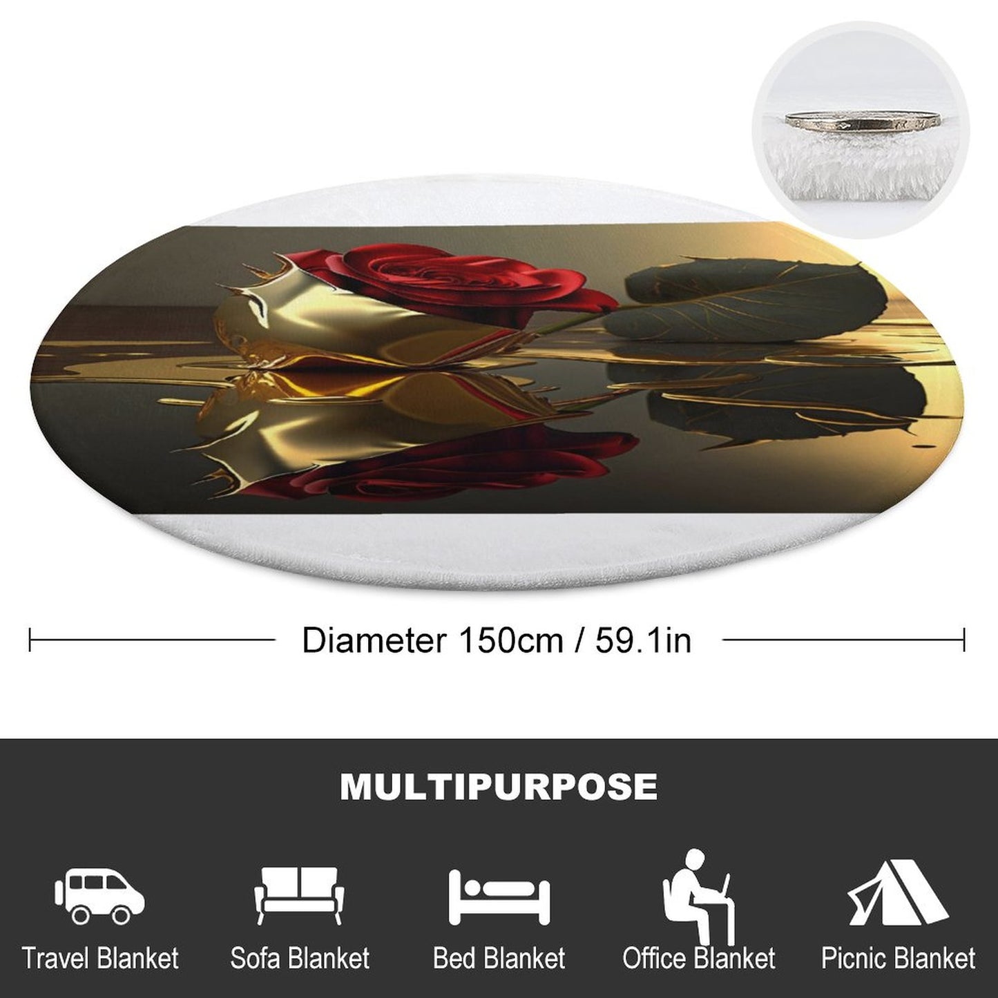 300gsm Circular Blanket (One-sided Printing)