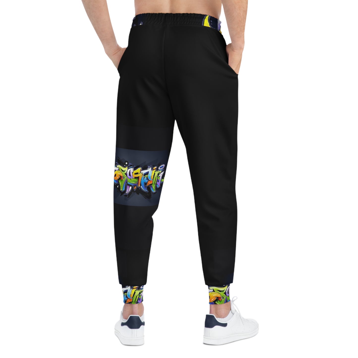 COLORFUL GRAFFITI Athletic Joggers-SMALL-3XL