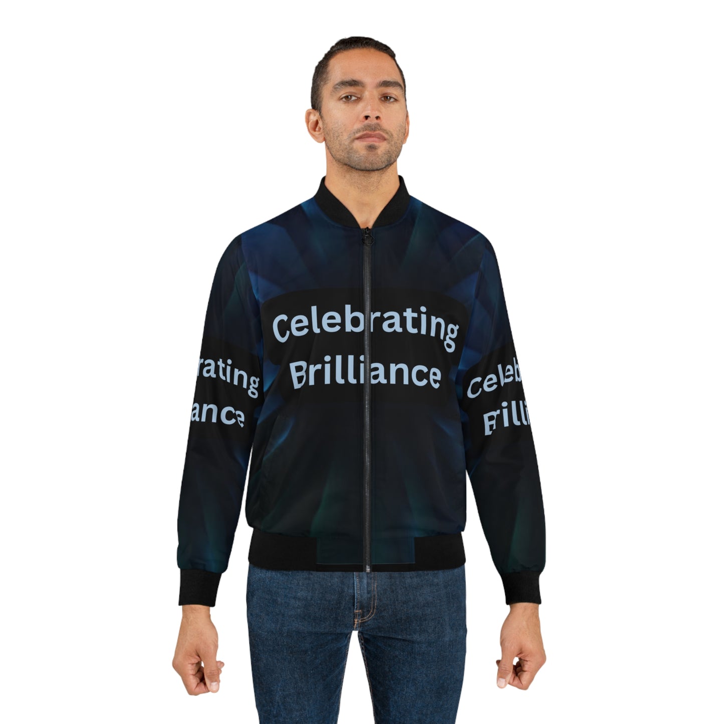 CELEBRATING BRILLIANCE MEN'S/UNISEX Bomber Jacket (XS-5XL) (for groups or events)