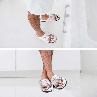Personalized Men's Cotton Slippers (All-Over Printing)