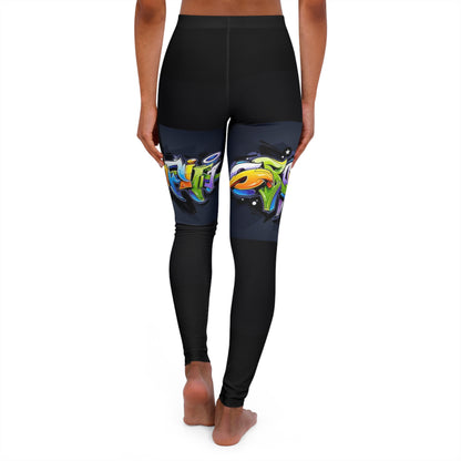 COLORFUL GRAFFITI Women's SPANDEX Leggings-*XS-2XL