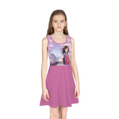 SCHOOL GIRL Girls' Sleeveless Sundress (pink)