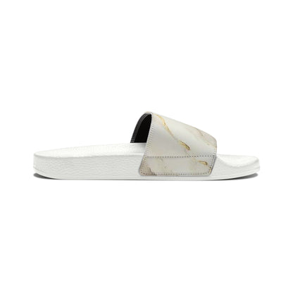 GOLD FOIL 3D Women's Slide Sandals (black or white soles)