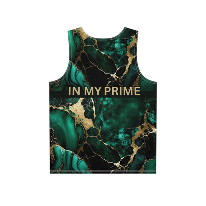 IN MY PRIME GREEN & GOLD MARBLE Men's Tank-SMALL-3XL