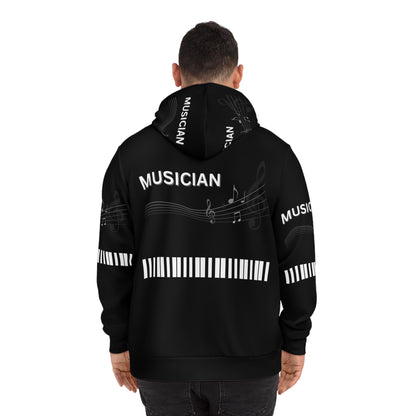 MUSICIAN'S PIANO Unisex Black Fashion Hoodie