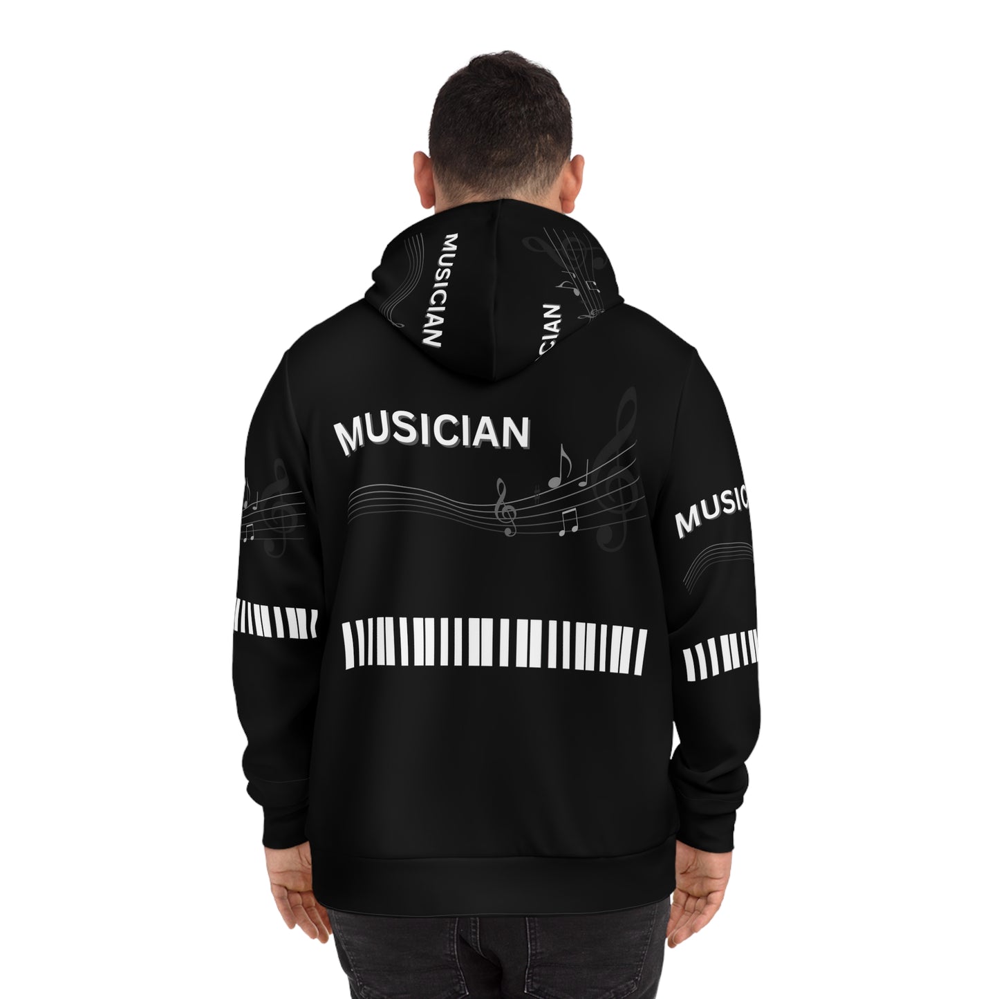 MUSICIAN'S PIANO Unisex Black Fashion Hoodie