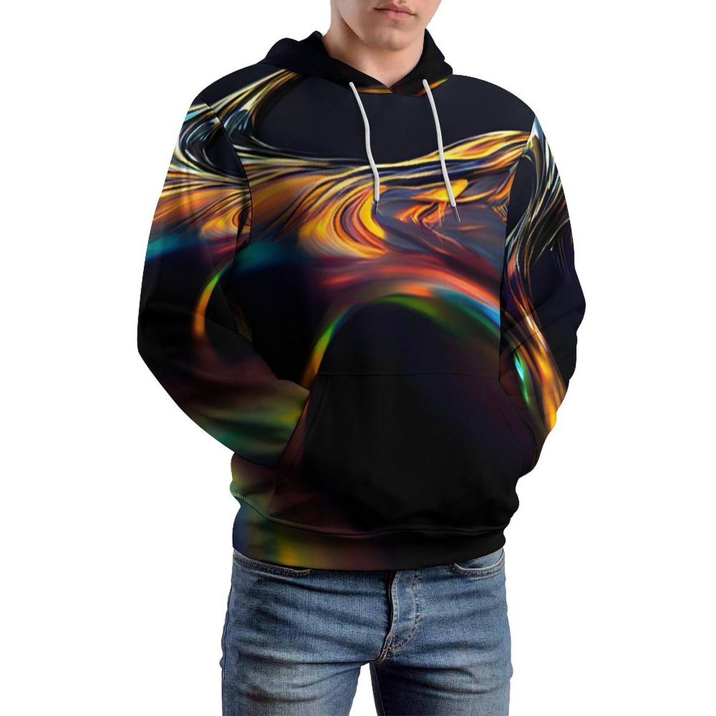 230gsm Men's Cool Hoodie with Double-layer Cap (All-Over Printing)