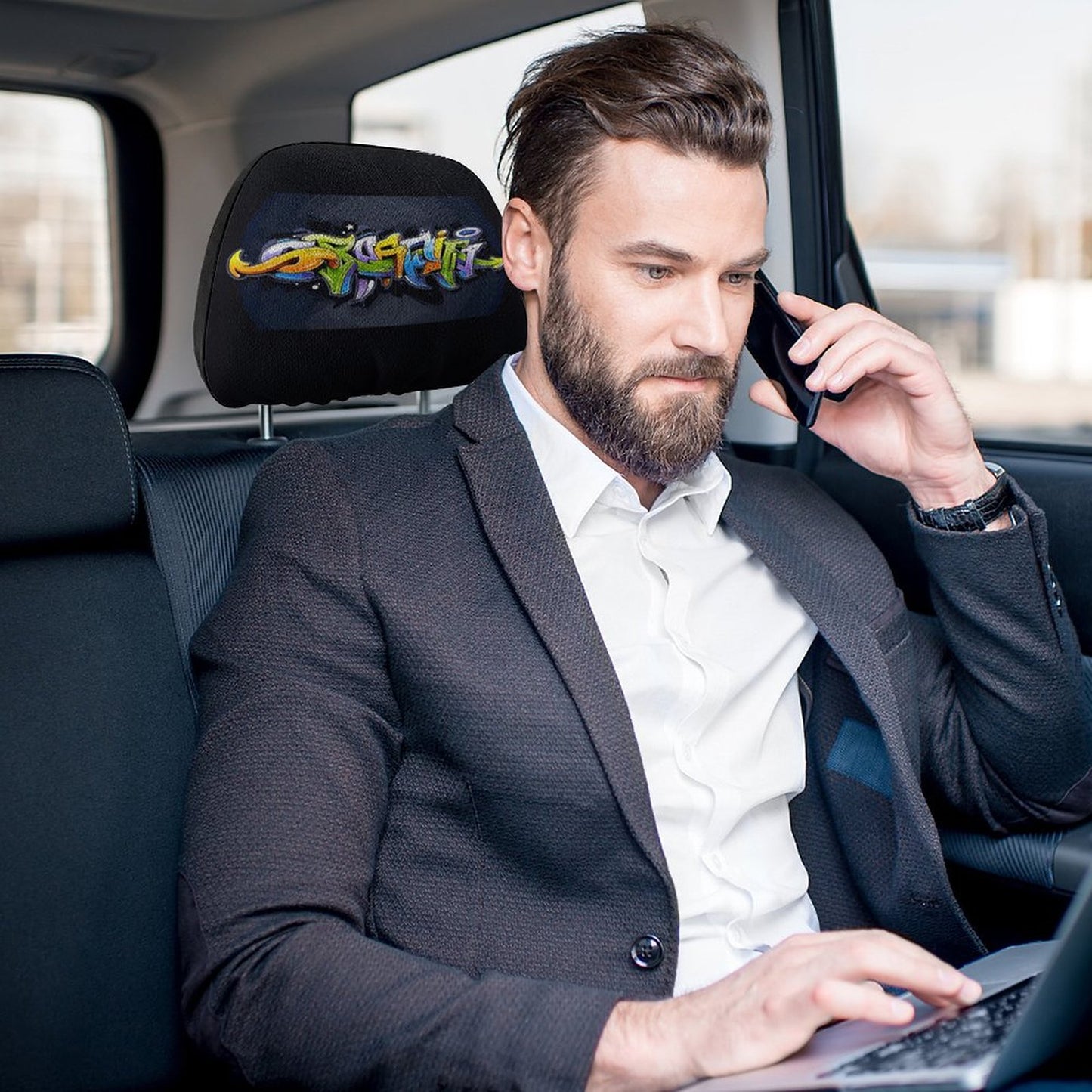 Custom Car Headrest Covers