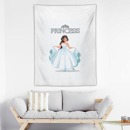 Wall Art with Vertical Tapestry