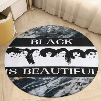 Round Coral Velvet Warm Floor Mat