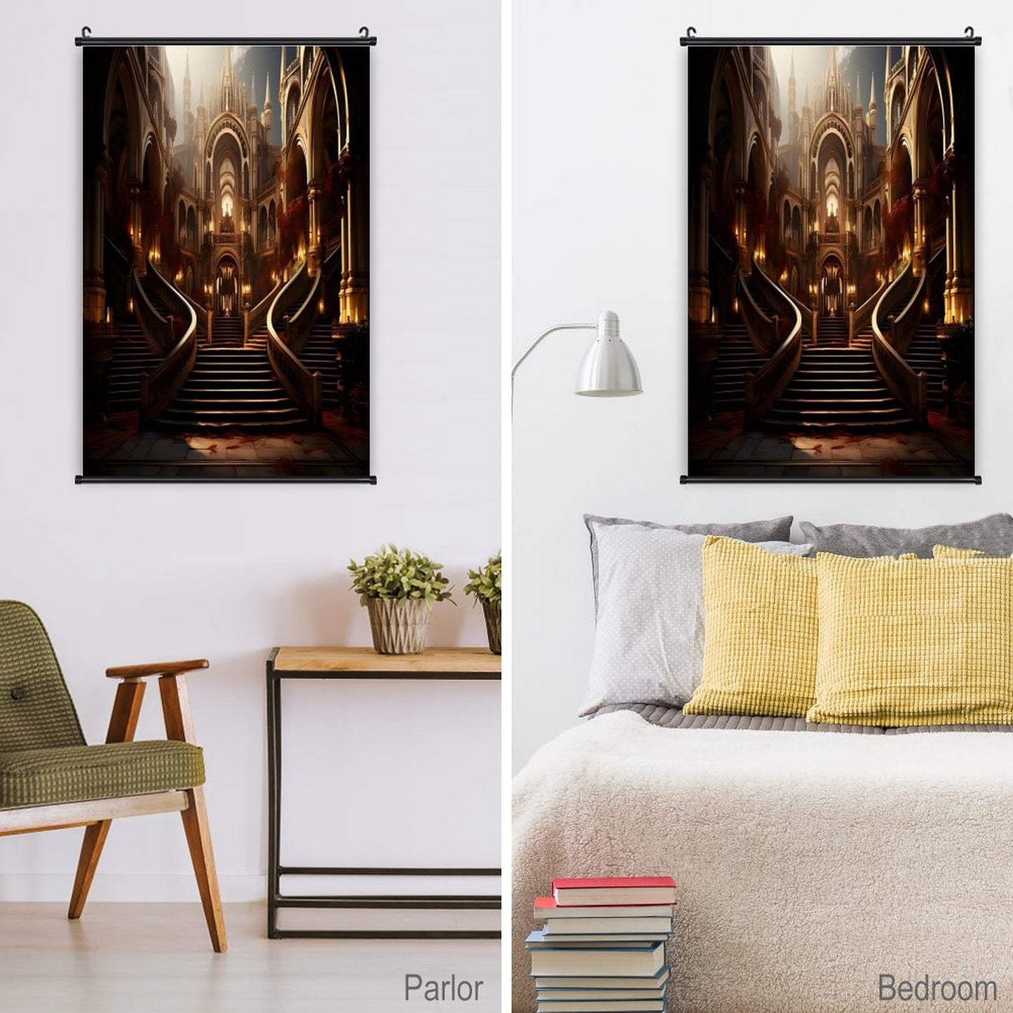Canvas Hanging Poster with Scrolls-16"x24"/ 40x60cm