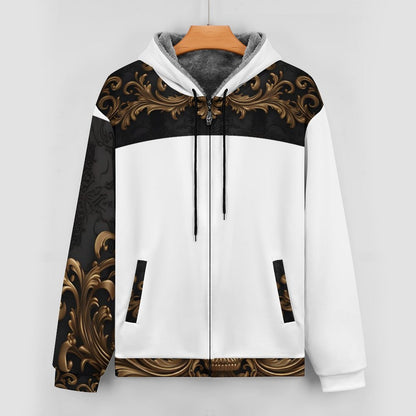 230gsm Full Zip up Hoodie with Plush Lining WZIP (All-Over Printing)
