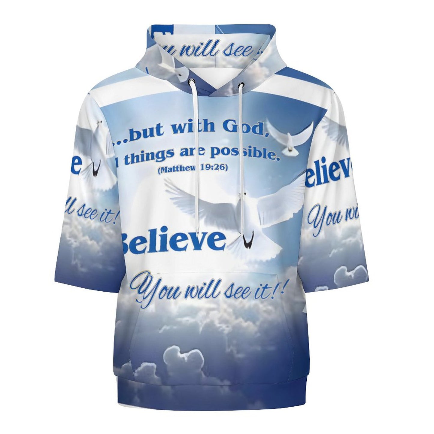 280gsm Half Sleeve Hoodie(All-Over Printing)
