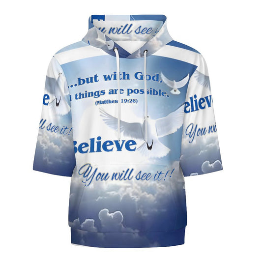 280gsm Half Sleeve Hoodie(All-Over Printing)