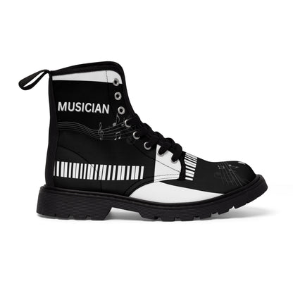 MUSICIAN'S PIANO 2-Tone Women's Canvas Boots