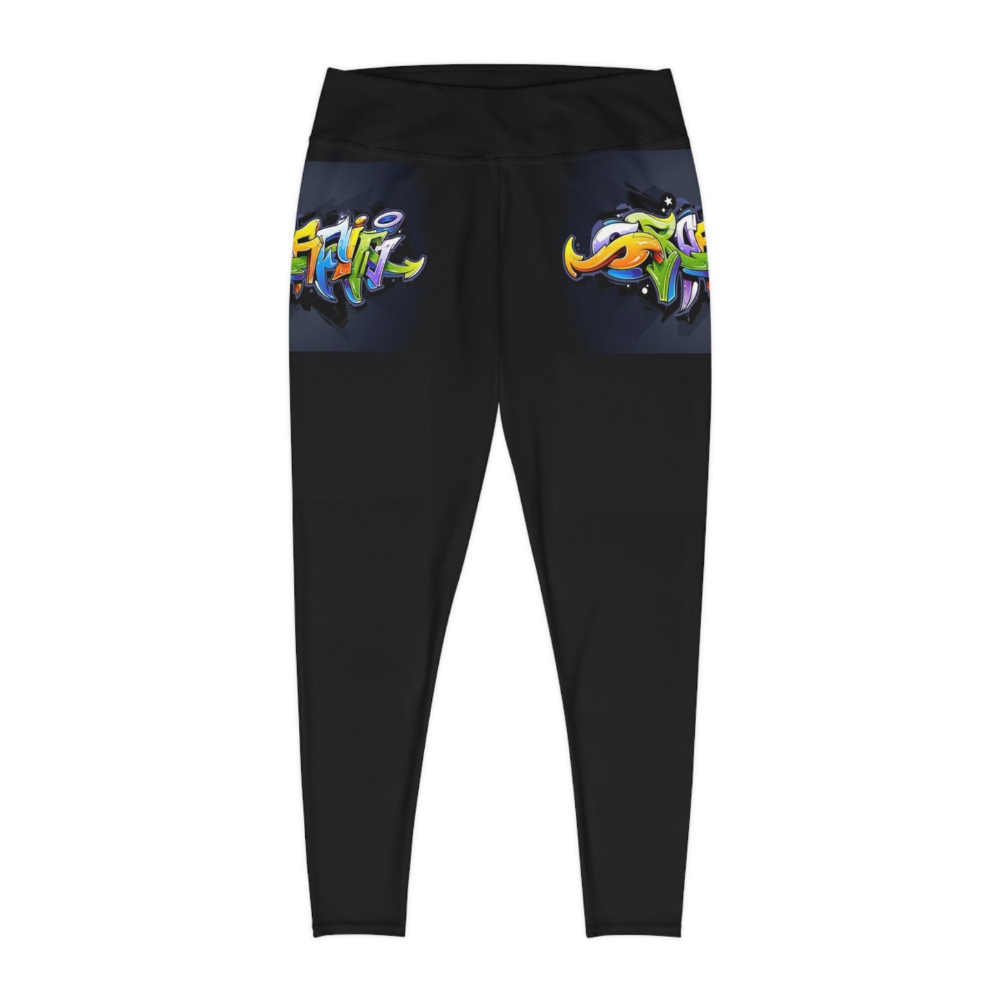 COLORFUL GRAFFITI PLUS SIZE Leggings-*2XL-6XL