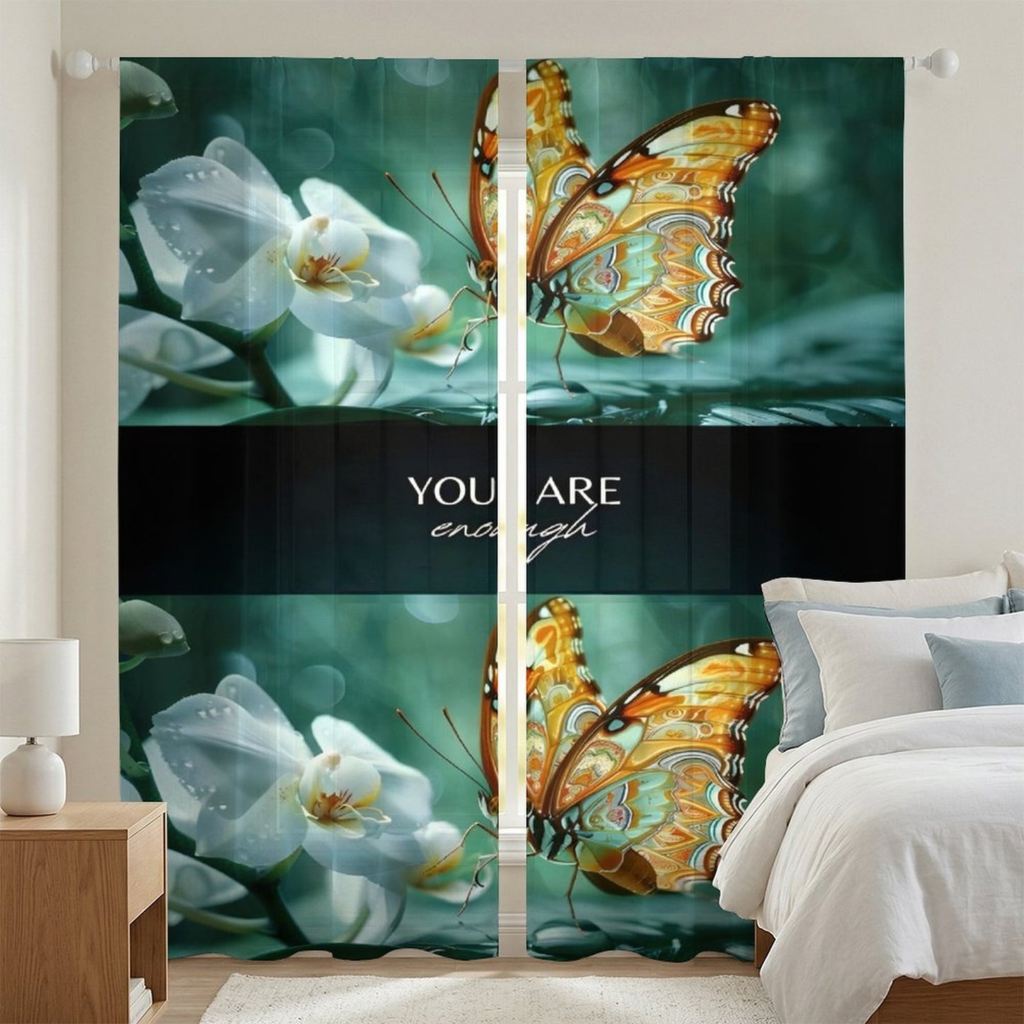 Sheer Curtain-YOU ARE ENOUGH