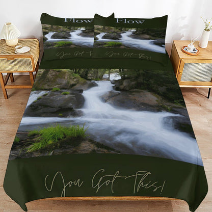 3-Piece Bedding Set-102"x90"/ 259x229cm (Dual-sided Printing)