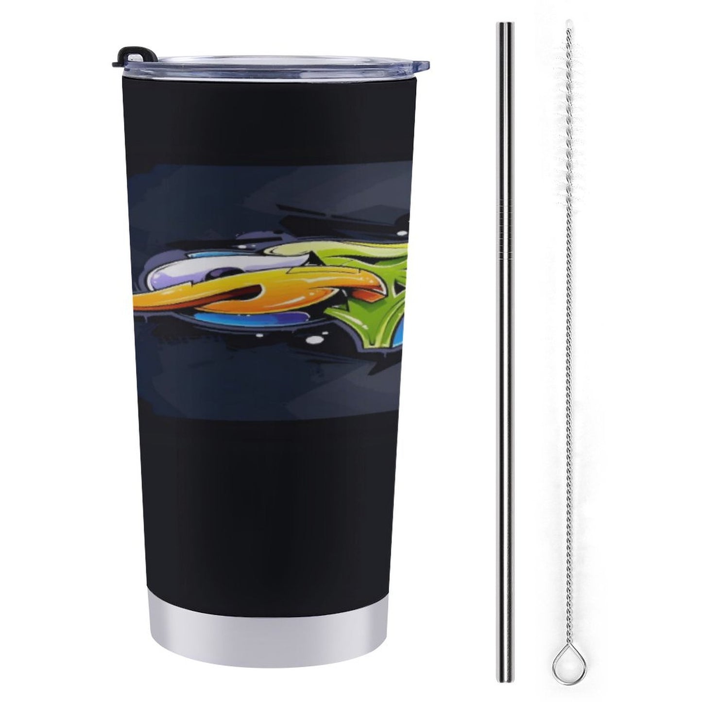 COLORFUL GRAFFITI Travel Mug Set with Cleaning Kit