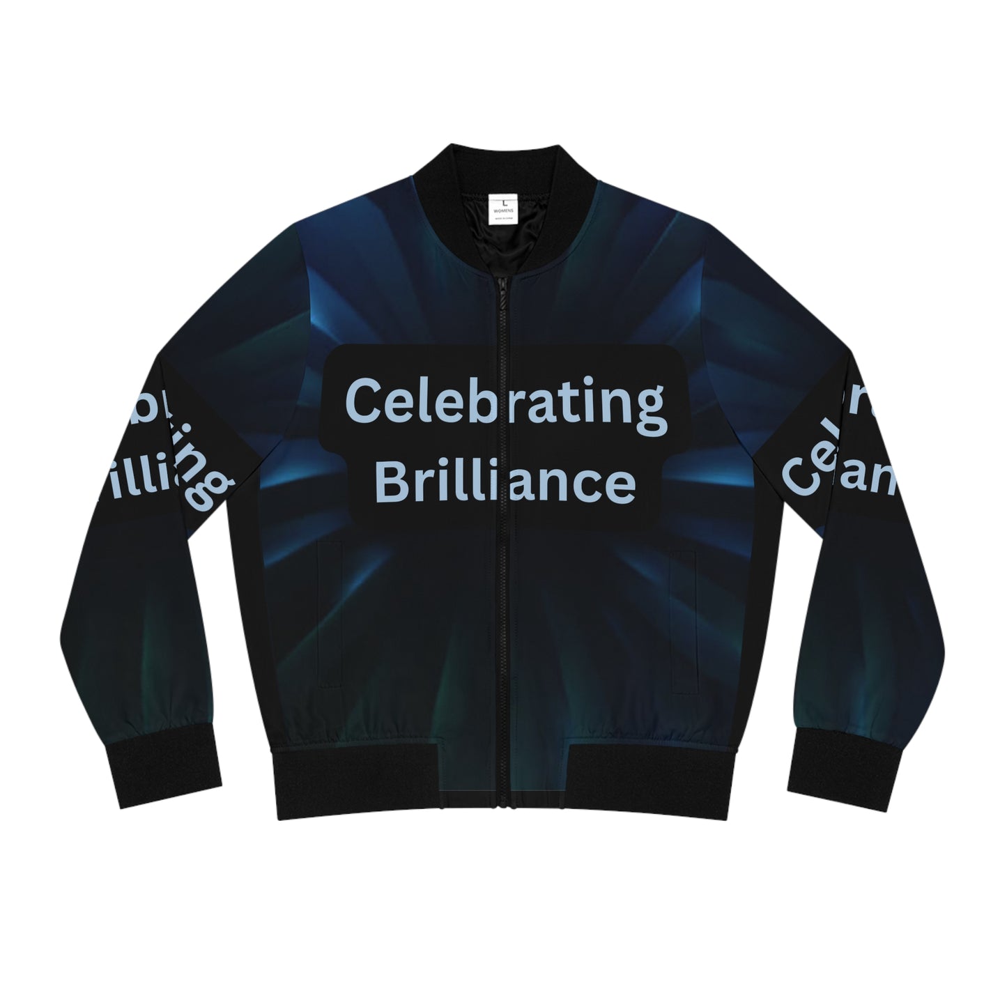 CELEBRATING BRILLIANCE Women's Bomber Jacket (SMALL-2XL) (for groups or events)