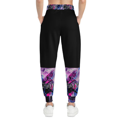 CHAOS on Black Unisex Athletic Joggers-SMALL-3XL