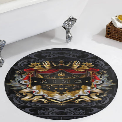 Round Coral Velvet Warm Floor Mat