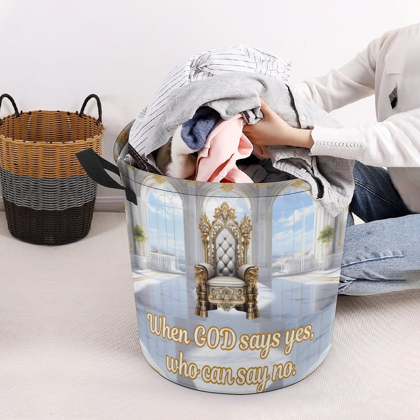 Oxford Collapsible Laundry Basket