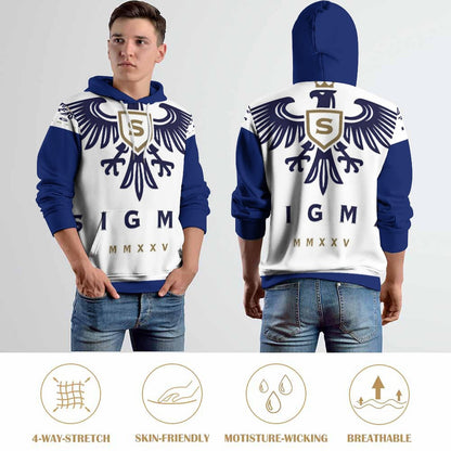 230gsm Men's Cool Hoodie with Double-layer Cap (All-Over Printing)